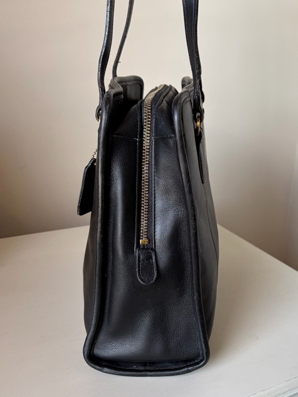 Coach Black Leather Laptop Shoulder Bag - Picture 3 of 9